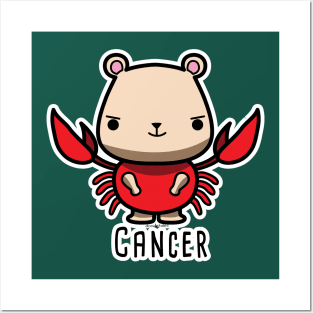 Cancer zodiac teddy bear Posters and Art